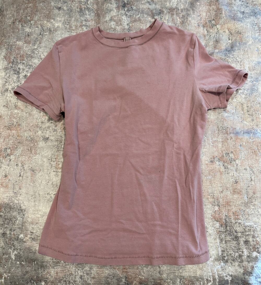 SKIMS Fits Everybody Short Sleeve T-Shirt | Dusty Rose / Mauve | XS